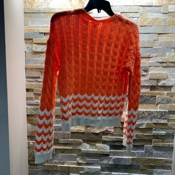 Abound Stripe Print Pointelle Knit Sweater - Picture 4 of 6